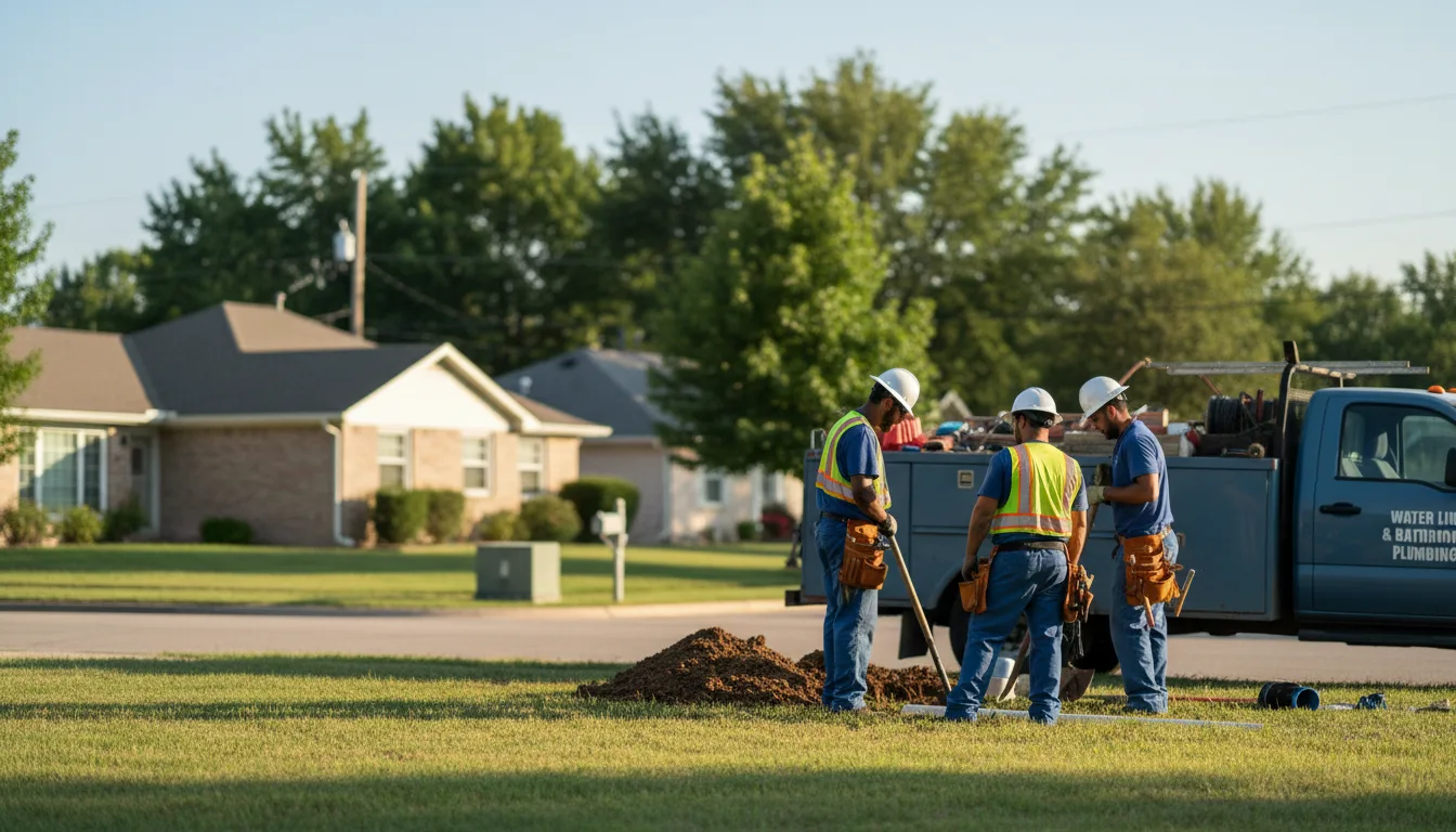 Residential water line and bathroom plumbing service in Hamilton, VA
